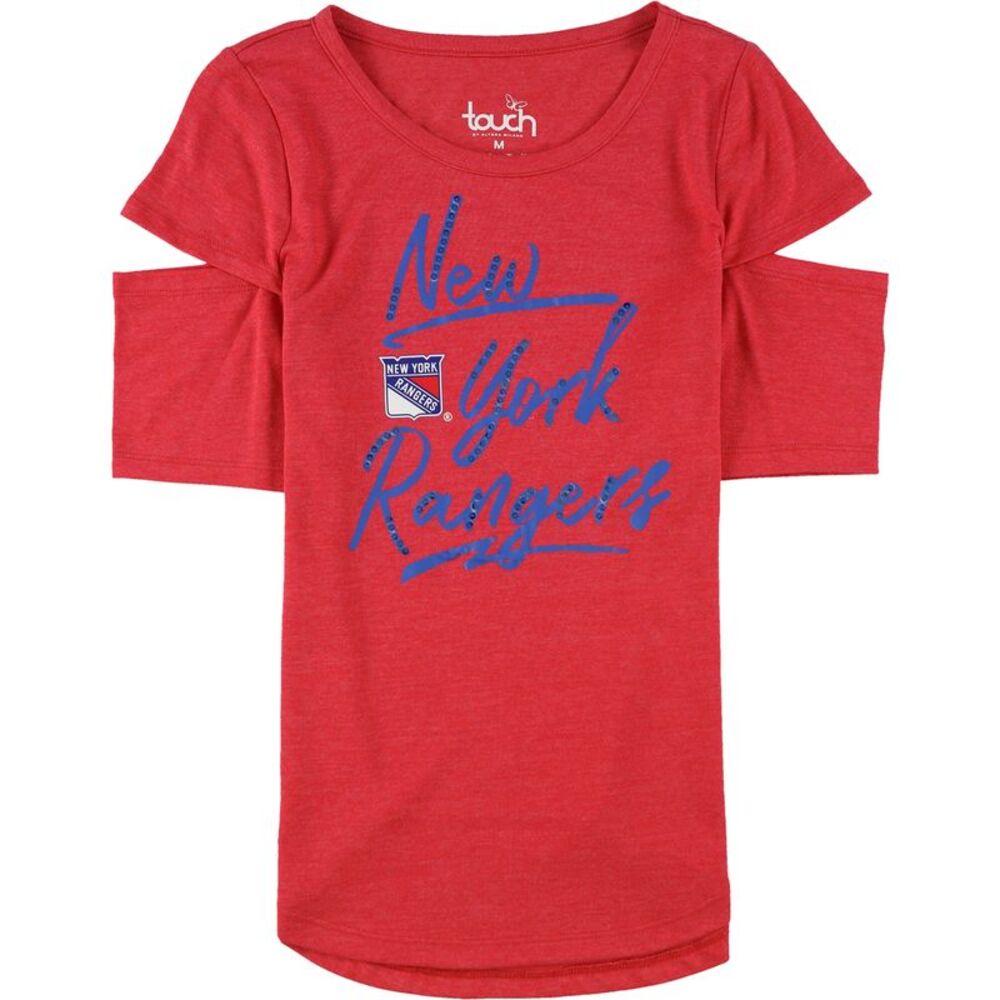 Touch Womens New York Rangers Embellished T-Shirt, NWT